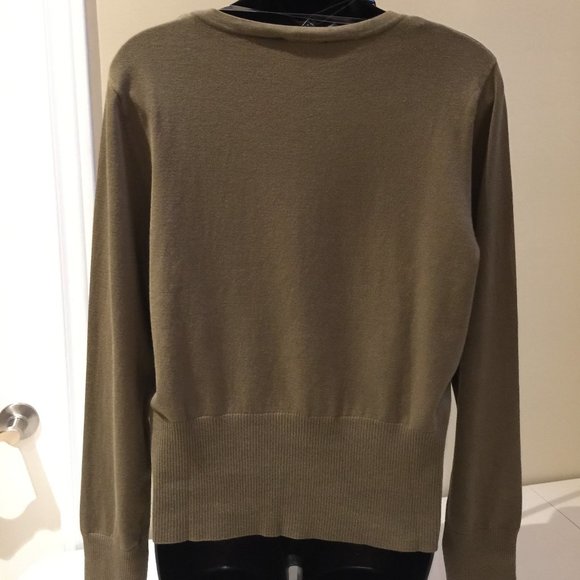 Yest Yana 12207 Ladies Dark Olive Cardigan Sweater with Buttons Sizes 12 and 14 - Picture 5 of 15